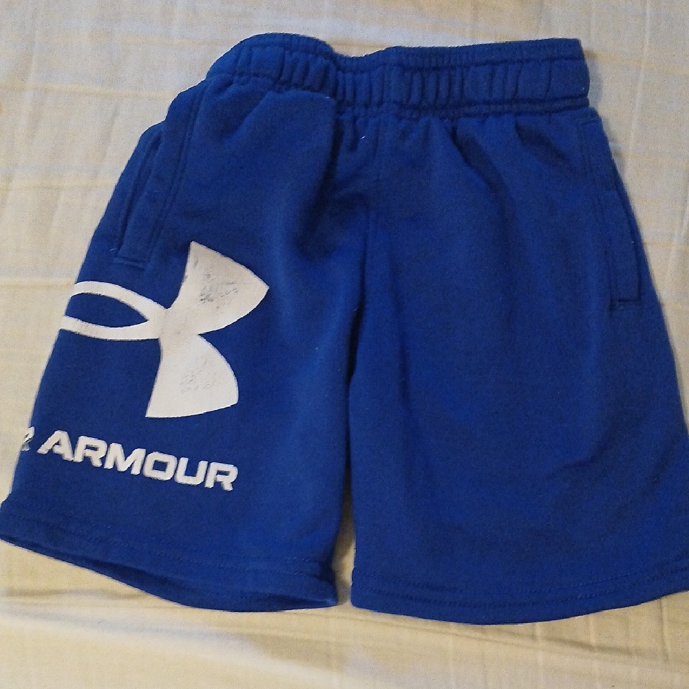 Under Armour Blue Shorts with White Logo
